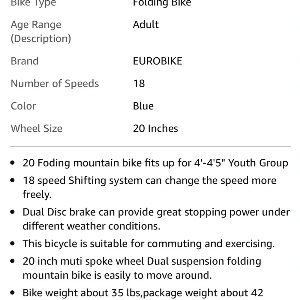 Folding Bike….Read Description - Picture 2 of 2
